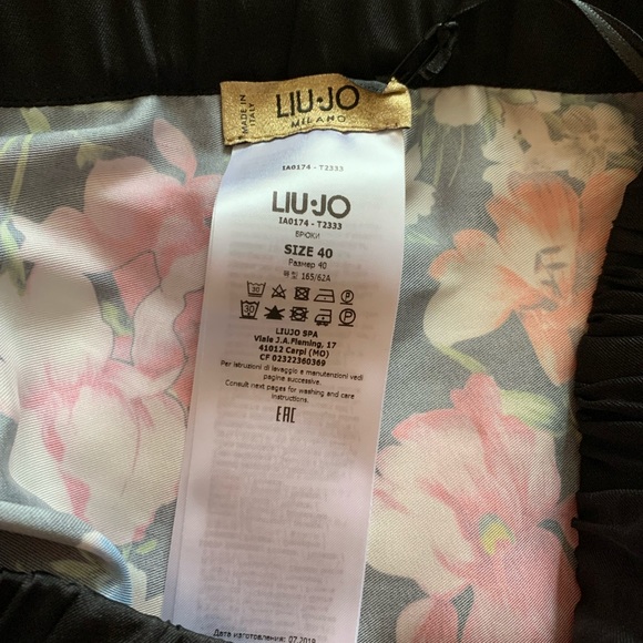 New Lou•Jo Miland floral print side striped Trousers size 40 US 4 - Picture 5 of 10